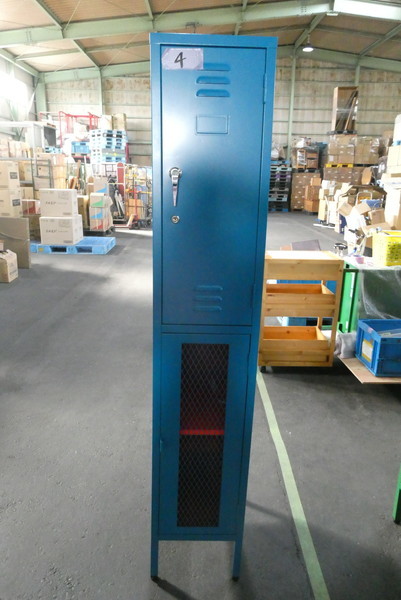 らくらく便/手渡し可　④70　④　ブルー ロッカー メッシュロッカー　アメリカン　レトロデザインカラーロッカー 美品　群馬県館林市