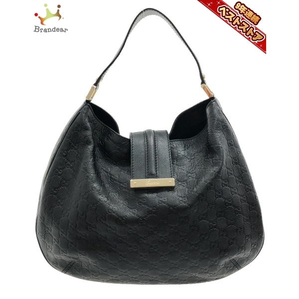 グッチ GUCCI トートバッグ 233604 シマライン レザー 黒 バッグ