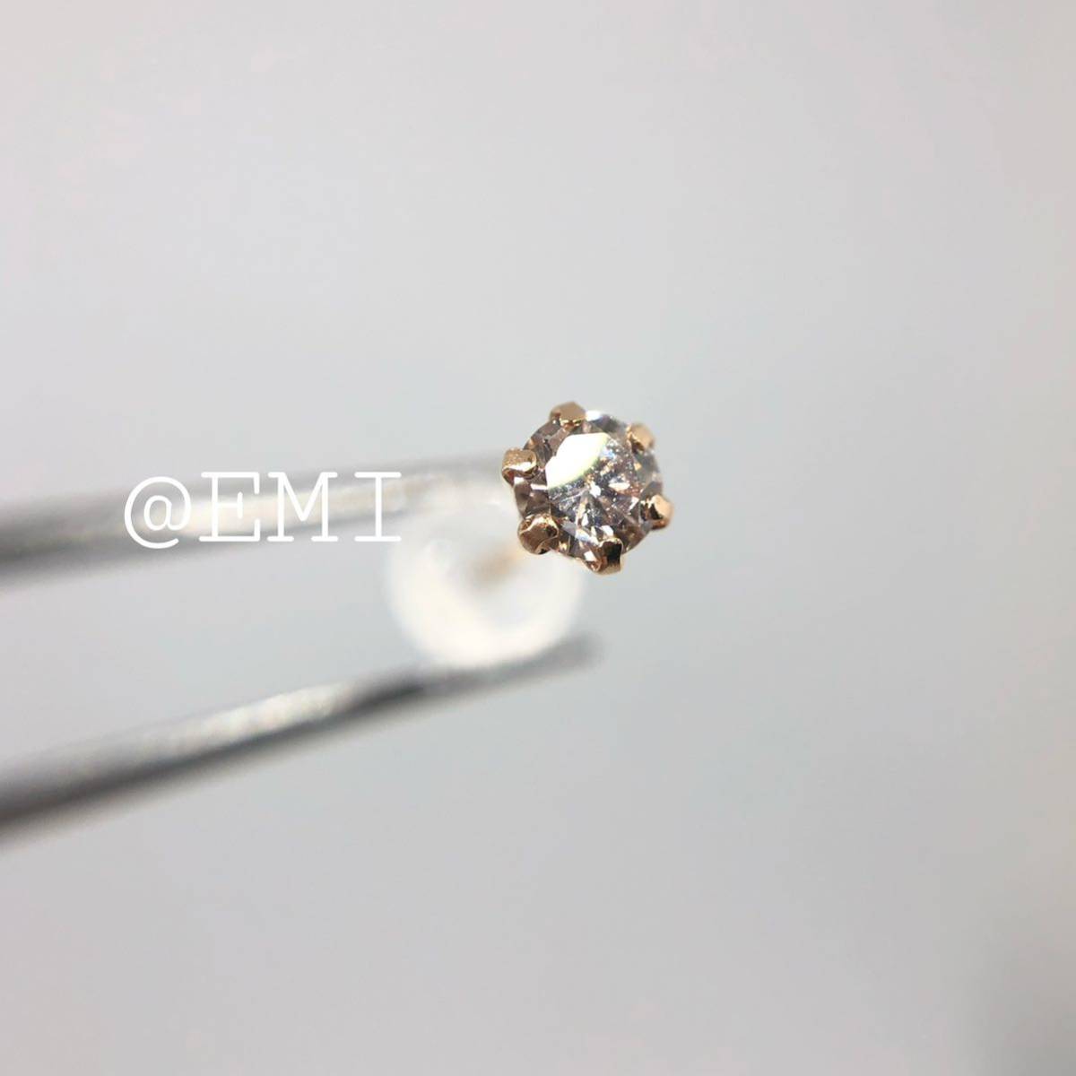 K18PG 希少☆天然ピンクダイヤモンド 0.20ct ピアス pink diamond 18金