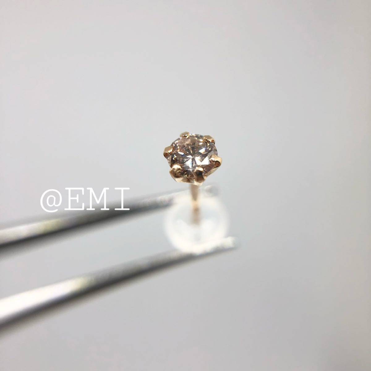 K18PG 希少☆天然ピンクダイヤモンド 0.20ct ピアス pink diamond 18金