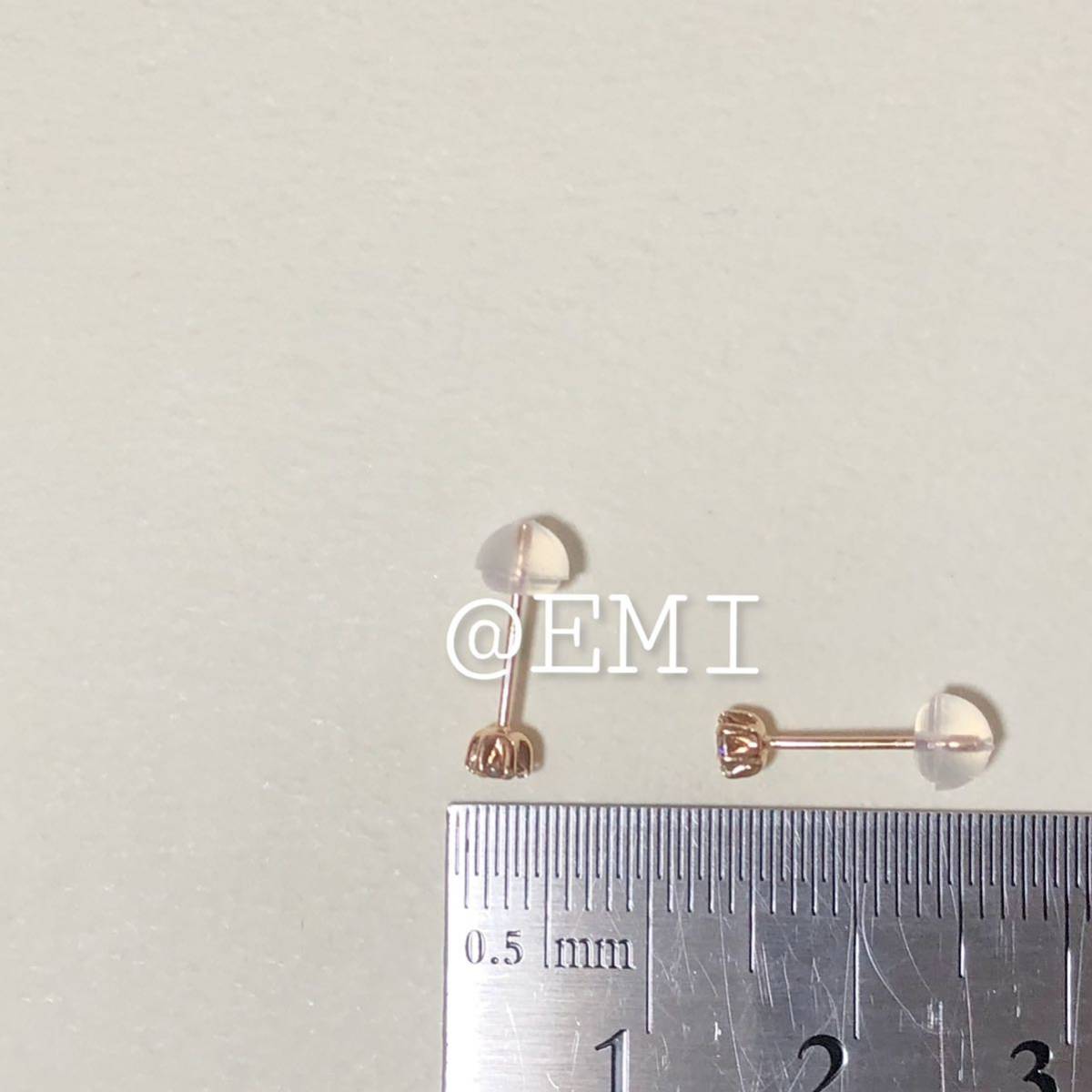 K18PG 希少☆天然ピンクダイヤモンド 0.20ct ピアス pink diamond 18金