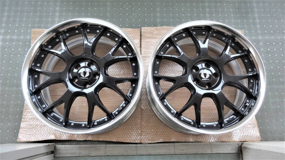 エイムゲインAIMGAIN G2M 19x8.5JJ 5H PCD100ホイール2本セット 