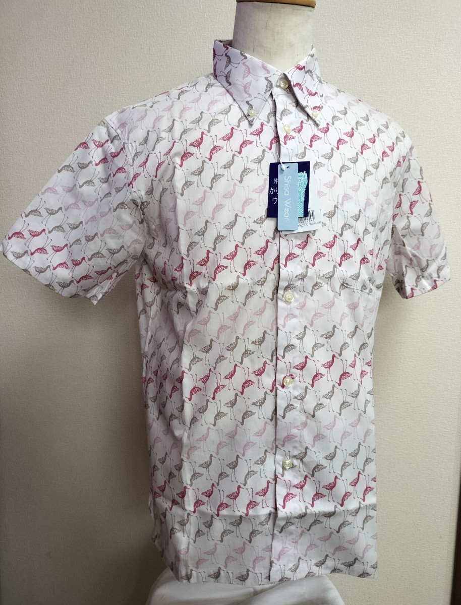 YC-060 新品　タグ付き　かりゆしウェア　SihsaWear　Ｌサイズ　半袖　シャツ　沖縄　琉球　アロハ 