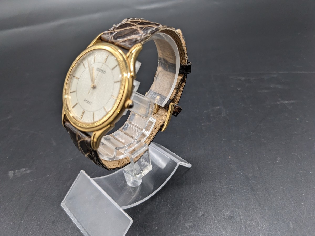 ①-0002 SEIKO DOLCE セイコー ドルチェ 5E31-7A40 ラウンド 時計 