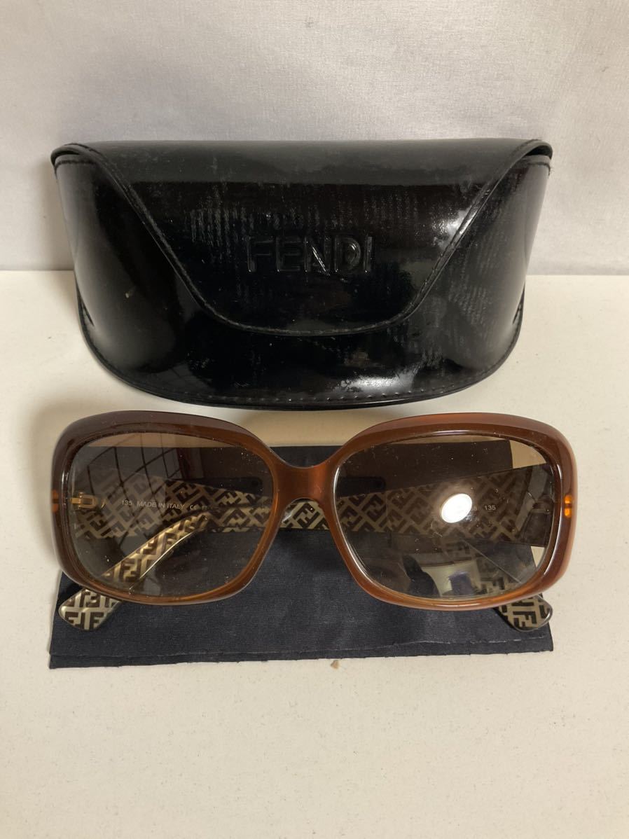 D335-60◇ FENDI フェンディ ブラウン サングラス （FS347 238 135