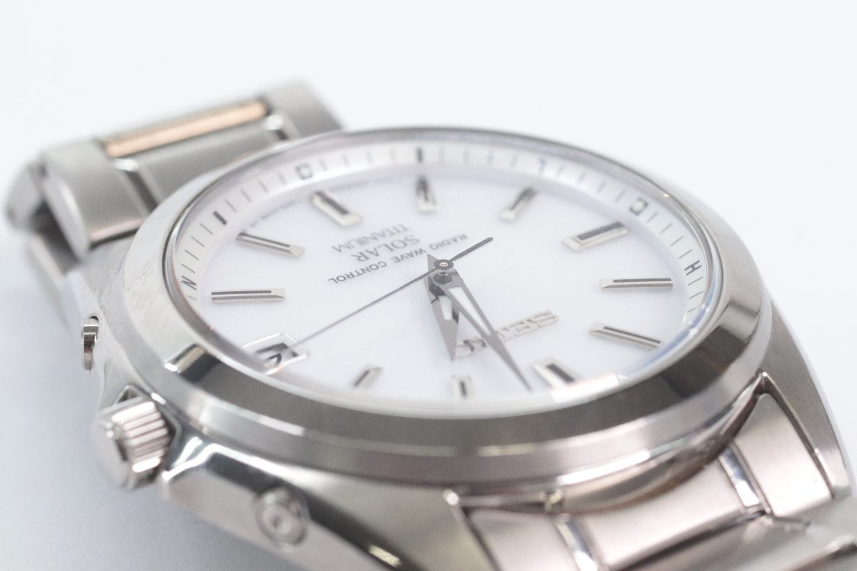 SEIKO 電波ソーラー セイコー 7B52-0AK0 腕時計 文字盤黒 品番7B52 
