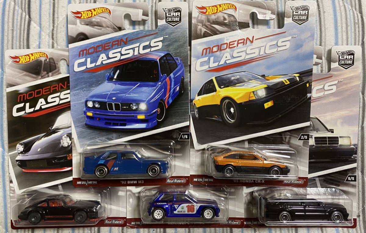 赤字超特価，定番人気 ホットウィール モダンクラシックス 5台＋1台セット モダクラ 全種類 M3 190E CR-X 964 5ターボ(乗用車)｜売買されたオークション情報、yahooの商品情報をアーカイブ公開 - オークファン 乗用車
