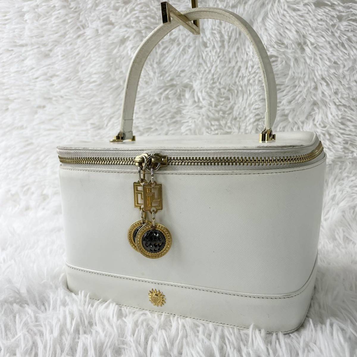 1円〜 GIANNI VERSACE バニティ ハンドバッグ ジャンニヴェルサーチ 
