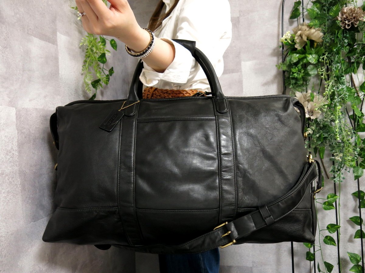 コーチ ボストンバッグ 0502 オールドコーチ レザー COACH ブラック