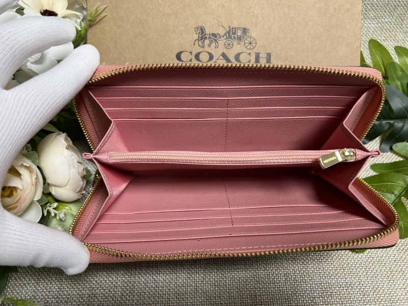 COACH 長財布 コーチ 財布 レディース 長財布 カーキマルチ系 花柄