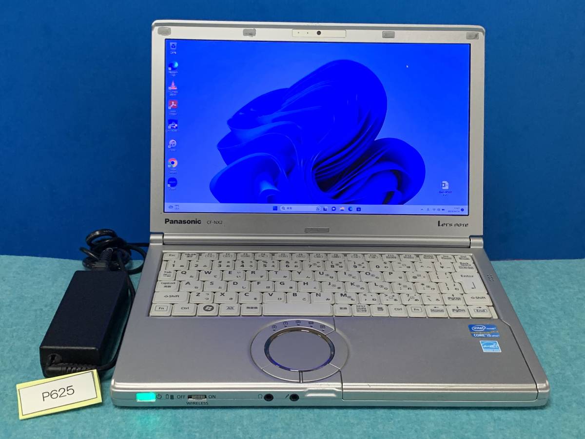 P625【快速】Panasonic Let's Note CF-NX2 Windows11 Pro/メモリ8GB/SSD256GB（新品）/Office2021/Webカメラ