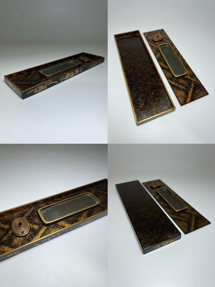 高級香道具 蒔絵香道具一式 十種香札/香合/香箱/硯箱/青貝銀葉盤 組香