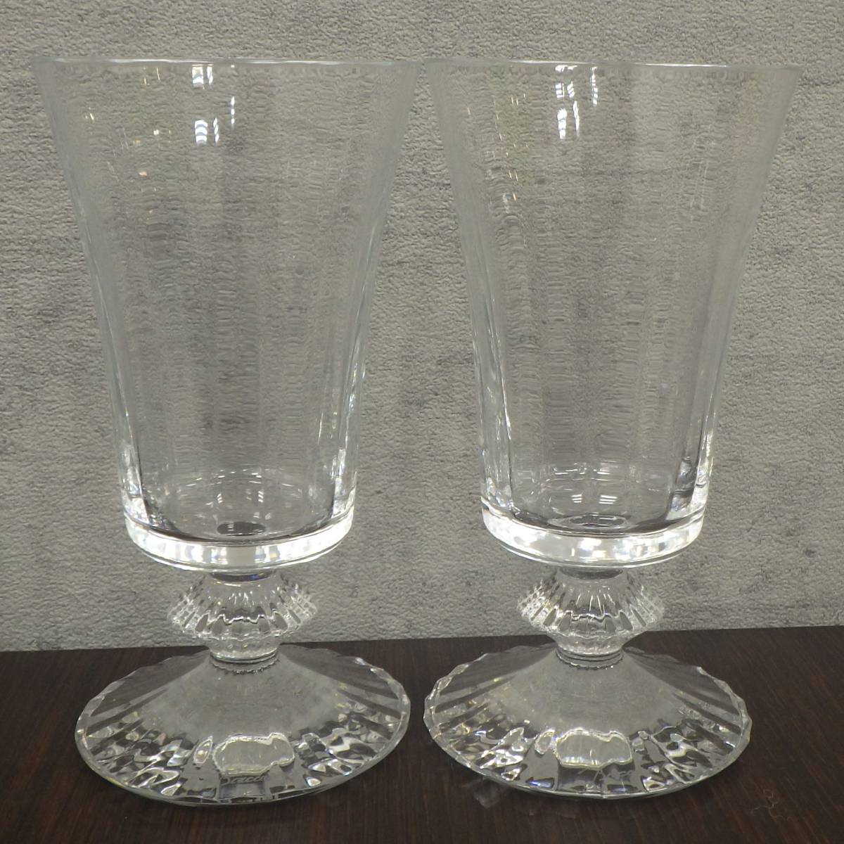 #408　 Baccarat バカラ クリスタル ミルニュイ ペア ゴブレット ワイングラス 2客セット　未使用　箱付き