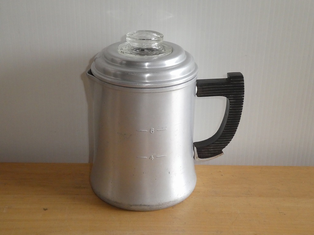 ●NITTO ミカド印 アルミ パーコレーター コーヒーメーカー ポット ヴィンテージ レトロ 日東 キャンプ アウトドア●