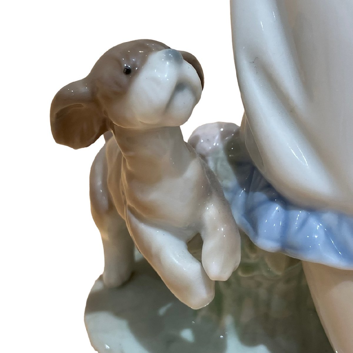 ☆Lladr リヤドロ 犬と散歩 陶器 フィギュリン 女の子 犬 陶器
