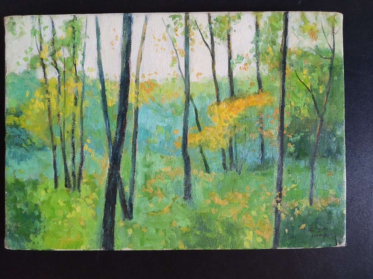 保管品 油彩画 一枚の繪取り扱い作家 北村 巖 (武蔵野) SMホール 肉筆