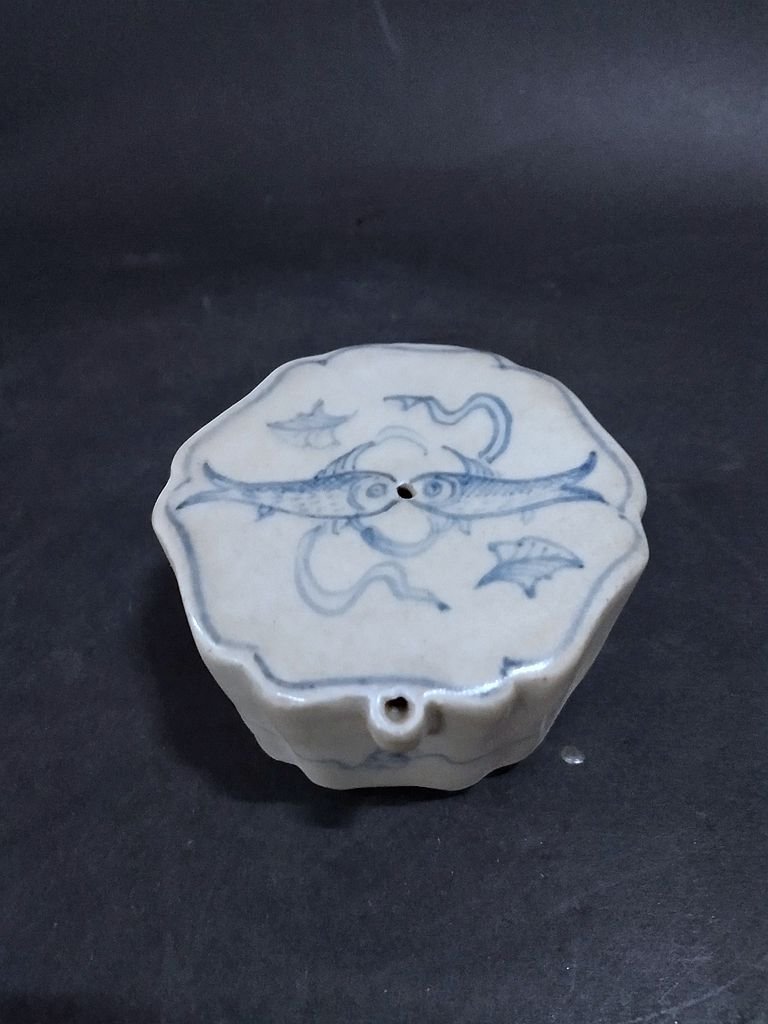 ■青澤古美術■G518朝鮮旧蔵 高麗磁 朝鮮古陶磁器 古高麗 李朝 高麗白磁染付水滴