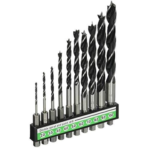 トップマイティ 六角軸先三角木工ドリル 10本組_1