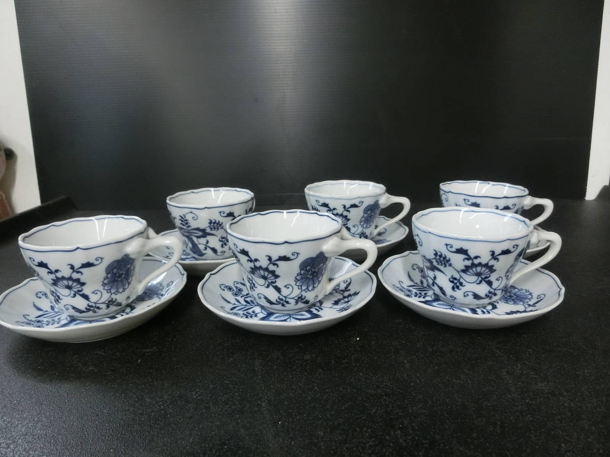 Blue Danube ブルーダニューブ カップ&ソーサー 6客 ＋ソーサー2枚