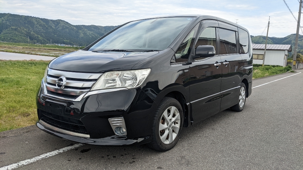 ☆売切☆即決車検2年付☆ 日産 セレナ ハイウェイスター Vセレクション フリップダウン 純正ナビ フルセグ/CD/DVD Bluetooth バックカメラ