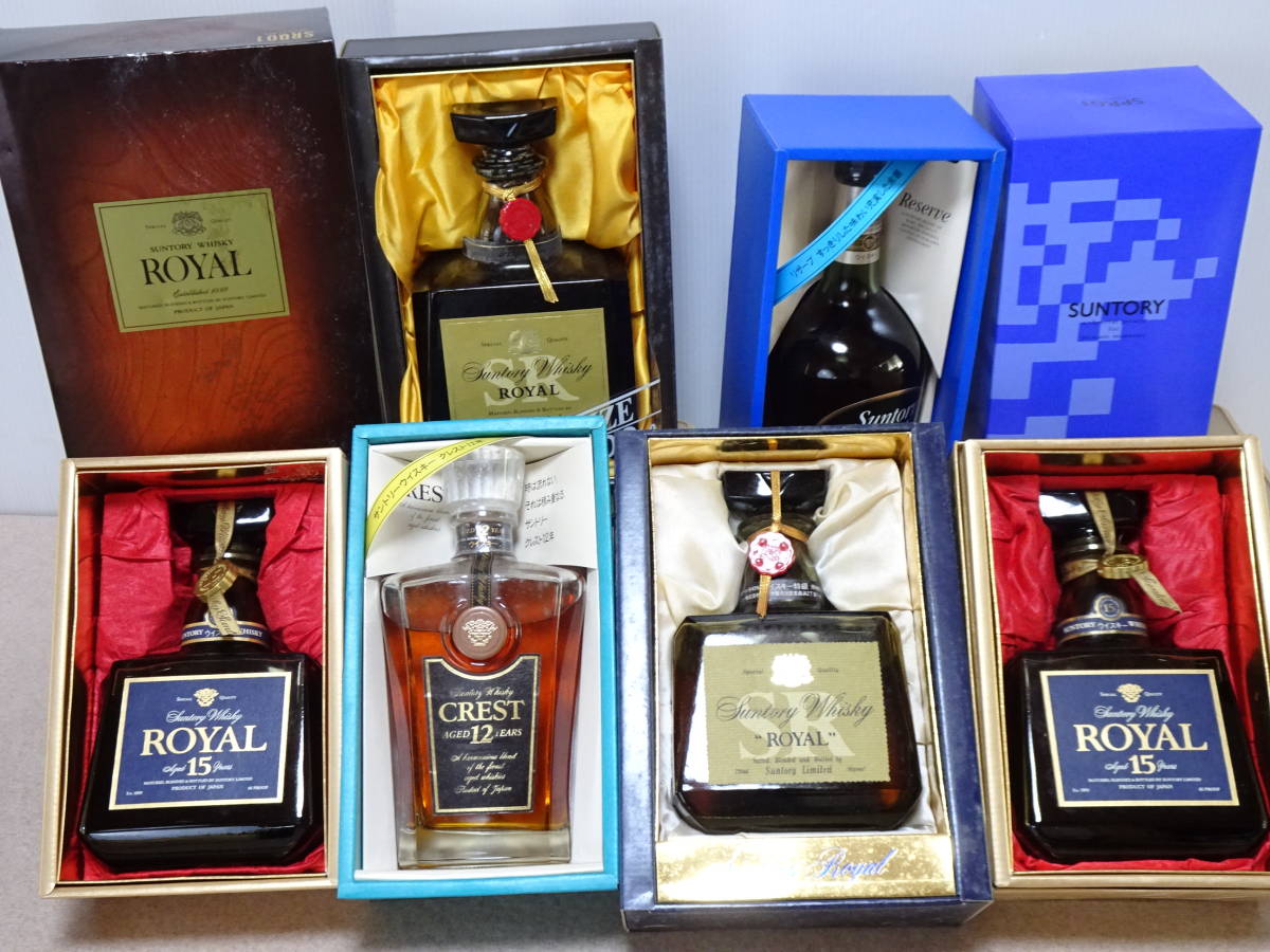 未開栓 SUNTORY/サントリー ローヤル/クレスト/リザーブ ROYALクィーン