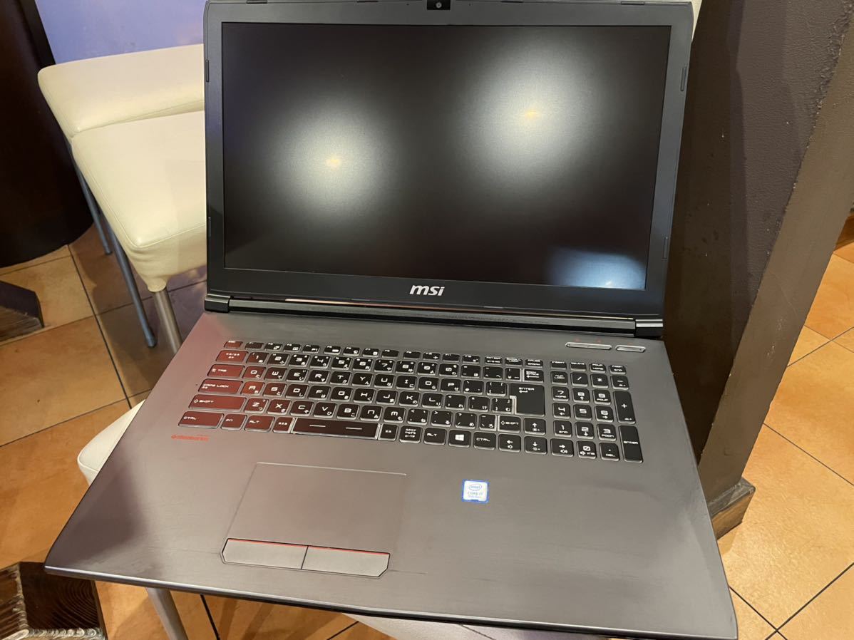 ジャンク品 MSI ゲーミングノート GTX1060 i7 8750h GF72 8RE-099JP