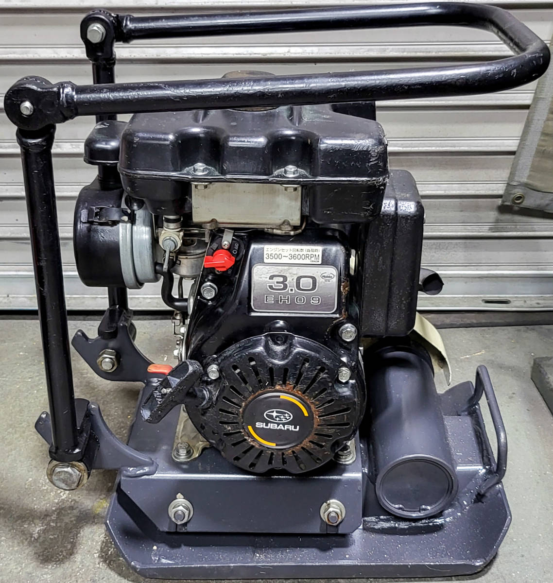 meiwa/明和製作所 KP30A プレートコンパクター タイピングランマー ピストンリング交換 超軽量 転圧機 中折れハンドル 中古整備品