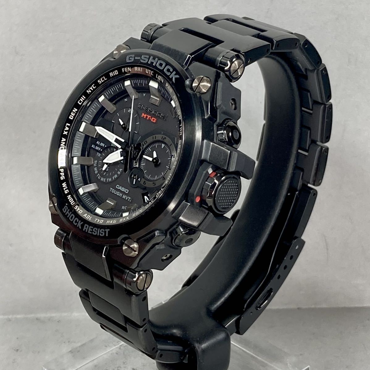極美品 G-SHOCK MTG-S1000BD-1AJF MT-G タフソーラー 電波受信 電波 