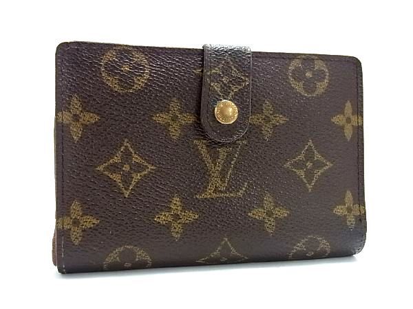 1円 LOUIS VUITTON ルイヴィトン M61663 モノグラム ポルトモネ ビエ ヴィエノワ がま口 二つ折り 財布 ウォレット ブラウン系 BD2202