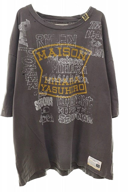 ミハラヤスヒロ MIHARA YASUHIRO 22SS DISTRESSED TEE ダメージ加工 ディストレスト Tシャツ 50 A08TS692【ブランド古着ベクトル】230505