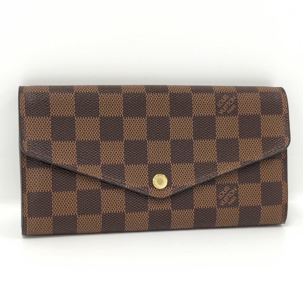 【鑑定済み】ルイヴィトン｜美品✨ダミエ｜ポルトフォイユサラ｜長財布｜エベヌ ○ルイヴィトン LOUIS VUITTON ポルトフォイユサラ 二つ折り長財布