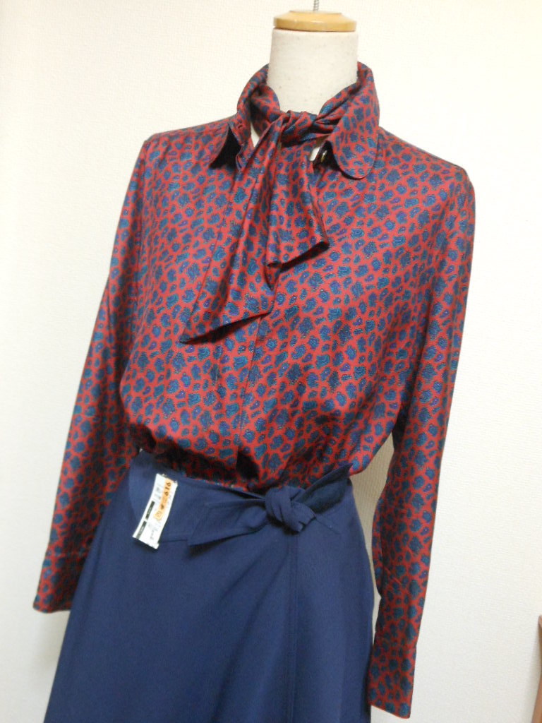 Chloe クロエ シルク100％ ボウタイ付き ブラウス SIZE34 ハンガー付き 