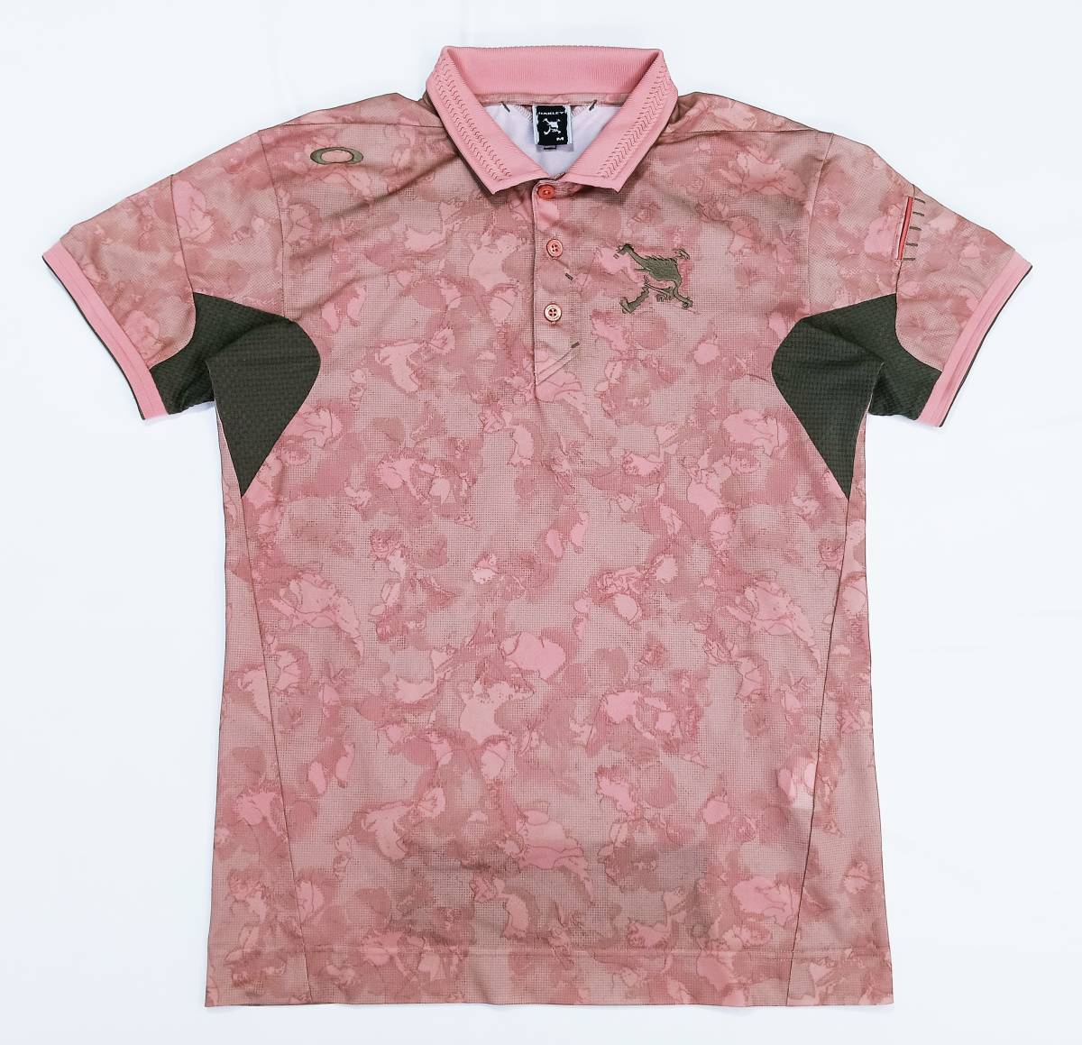 極美品！高品質！OAKLEY GOLF オークリー Skull Aberration デジタル迷彩 半袖ポロシャツ(M-L)価格14000円