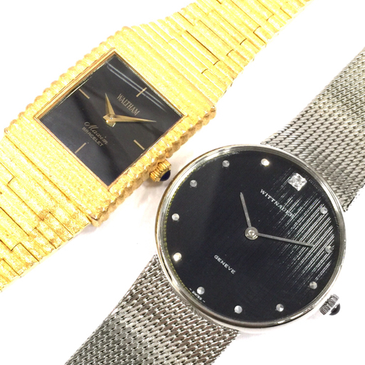 WITTNAUER ジュネーブ 他 ウォルサム マキシム クォーツ 腕時計 未稼働品 ファッション小物 計2点 セット