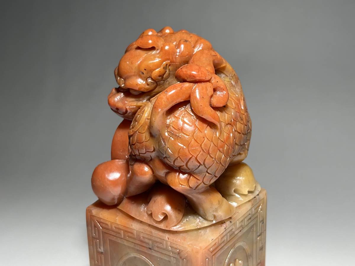翡翠 玉石彫刻 如意吉祥 瑞獣 骨董 中国古美術 時代物 古美術 旧家蔵出し 三】中国唐物 清時代 収蔵逸品 壽山石印材 凍石 麒麟彫刻 和田玉