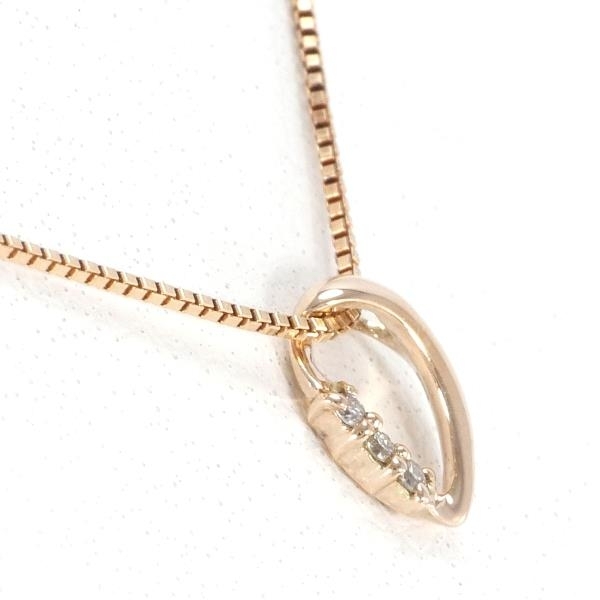 K10PG ネックレス ダイヤ 0.01 総重量約0.9g 約39cm 中古 美品 送料無料☆0315 ネックレス ダイヤモンド K10PG by 0.01CTの通販 3号