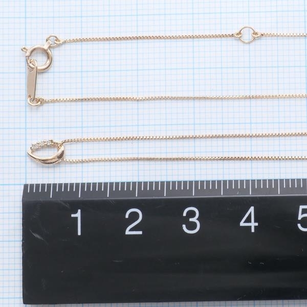 K10PG ネックレス ダイヤ 0.01 総重量約0.9g 約39cm 中古 美品 送料無料☆0315 ネックレス ダイヤモンド K10PG by 0.01CTの通販 3号