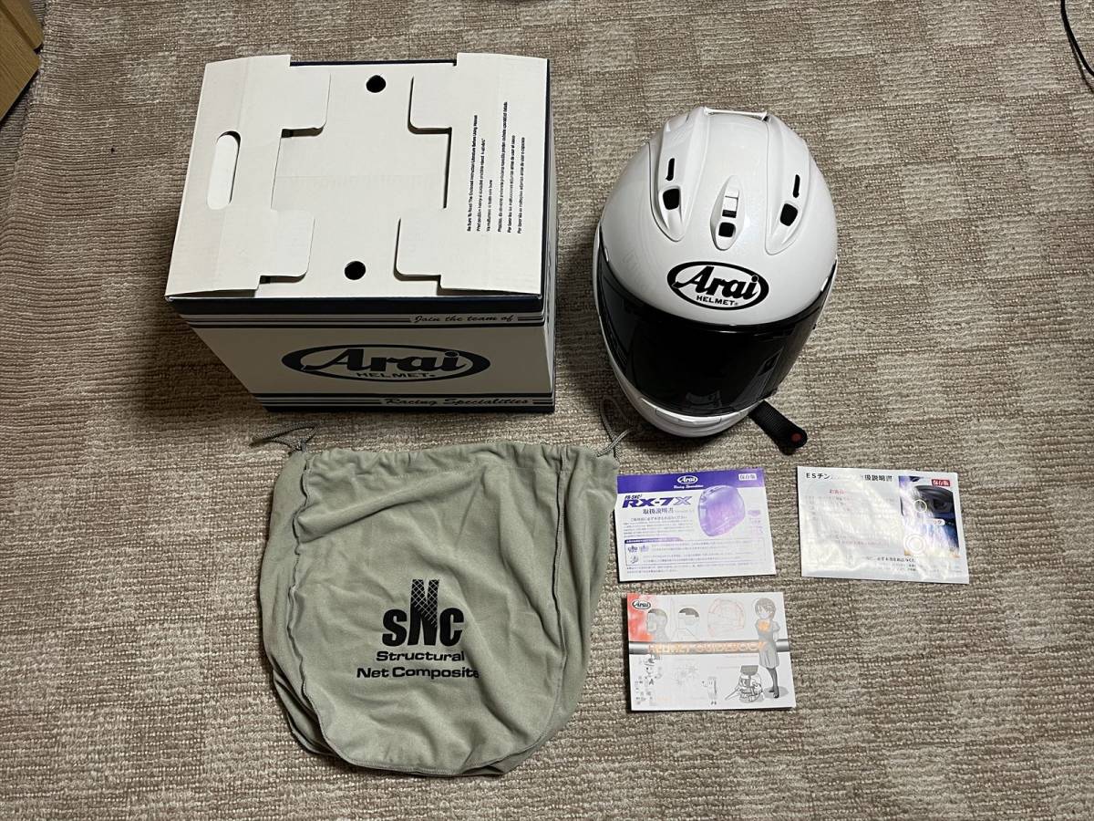 arai アライ フルフェイスヘルメット RX-7X グラスホワイト 61‐62 