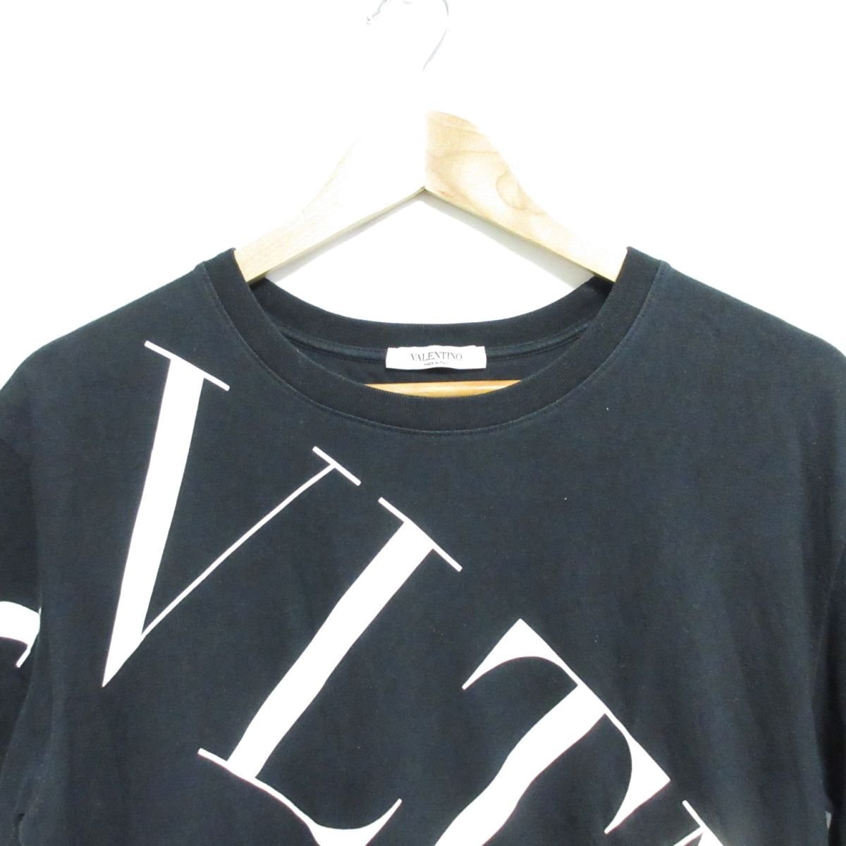 美品 VALENTINO ヴァレンティノ 半袖 ロゴ マクロVLTNグリッド Tシャツ 