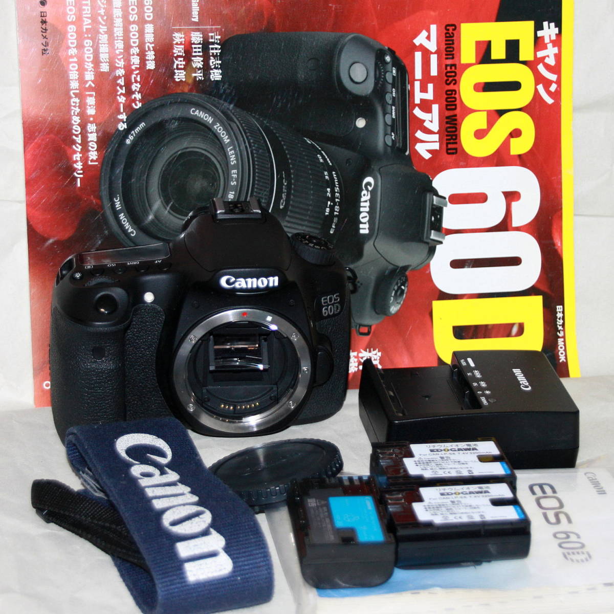 Canon キヤノン EOS 60D 元箱 バッテリー2個 付属品多数 美品・動作品