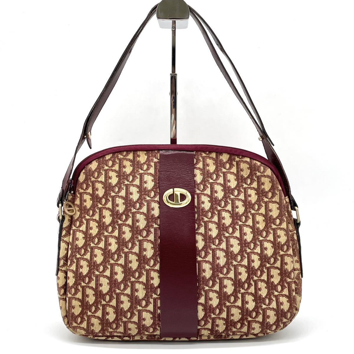 1円 Christian Dior クリスチャンディオール トロッター ボルドー 2way 