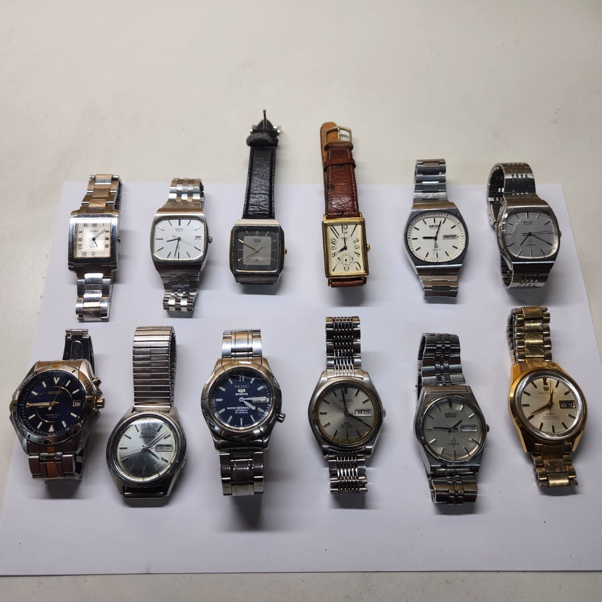 １円～【まとめ】SEIKO 12個セット 腕時計 セイコー 自動巻き クォーツ KINETIC 5ACTUS DOLCE LORD MATIC TYPE Ⅱ 時計 アンティーク レア