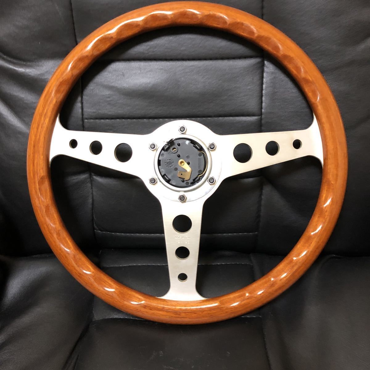 1円スタート MOMO INDY・モモインディ・ウッドステアリング ・34.5π