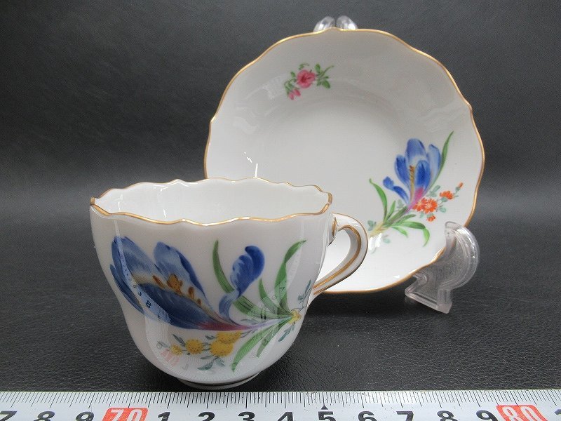 D1943 マイセン ベーシックフラワー デミタス カップ＆ソーサー Meissen