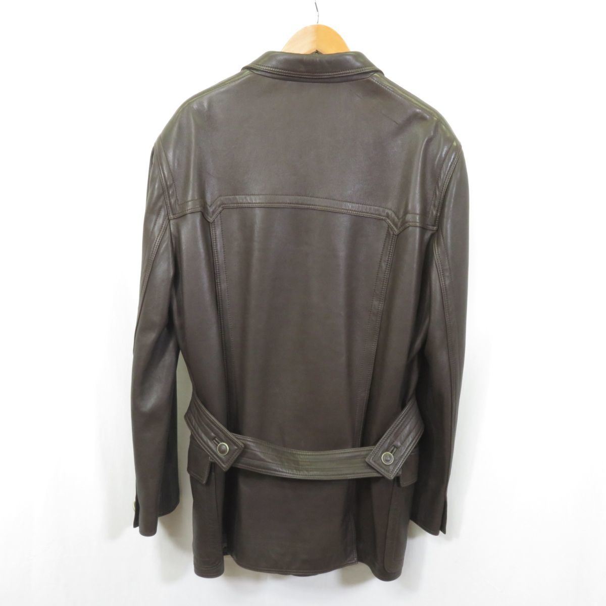 90s GIANNI VERSACE イタリア製 オールレザー オーバーコート