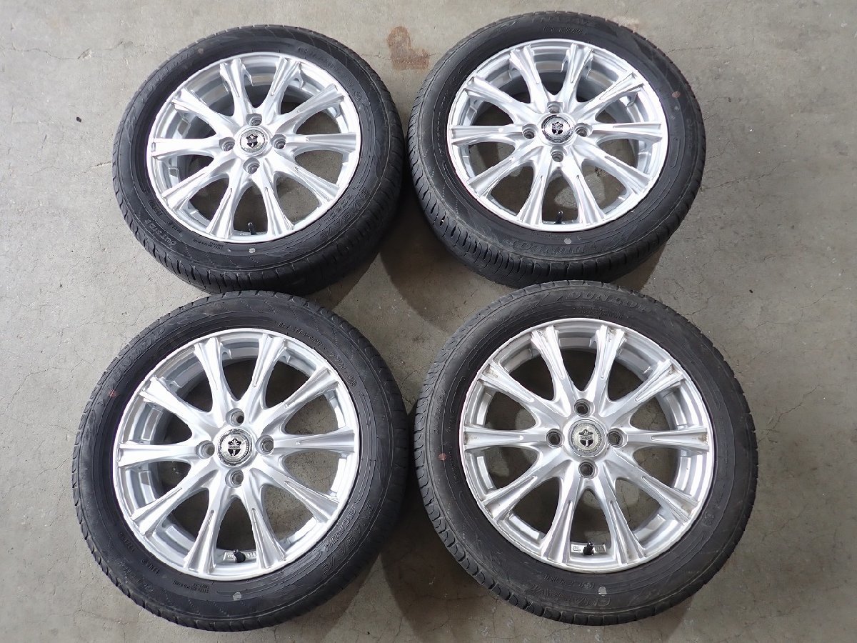 QR6389【送料無料165/60R15】4本 ソリオ ハスラー デリカ:D2 中古夏タイヤセット●15×4.5J 100/4H ET45●1円スタート