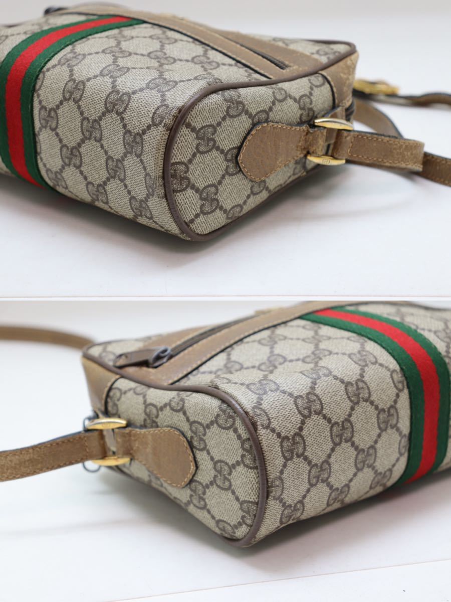 オールドグッチ/GUCCI/GG柄/PVC/シェリーライン/ショルダーバッグ