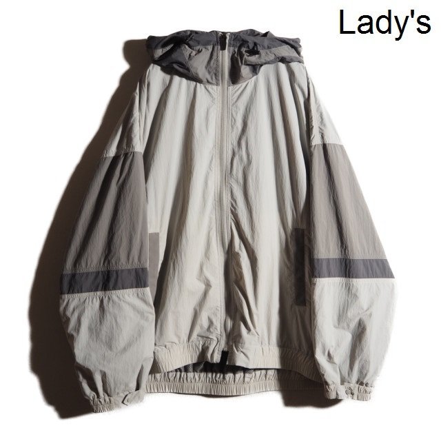 C0532P　▼REMI RELIEF レミレリーフ ドゥーズィエムクラス▼ ナイロンウェザーベンチレーションフーディージャケット グレー 春～秋 rb