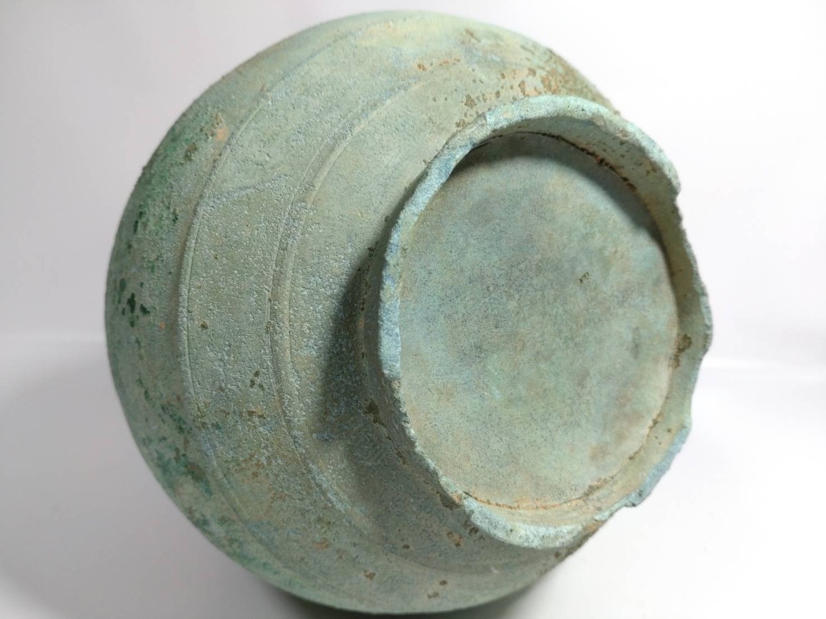 新羅〜高麗青銅製バックル＋金印　古代美術　発掘品　考古遺物　古美術 ▽彩国▽朝鮮美術 青銅器▽李朝時代 青銅瓶 水瓶 水注