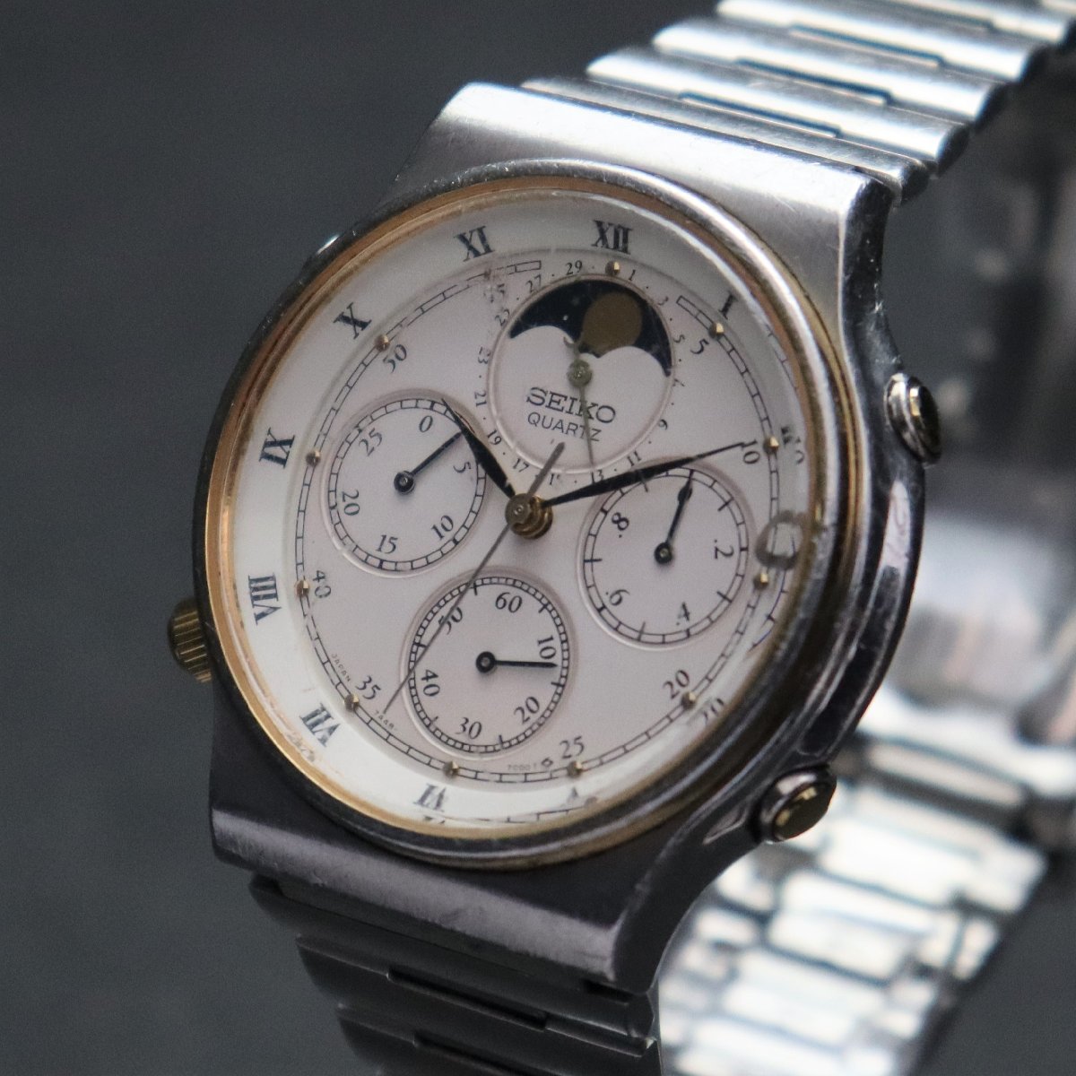 7A48-7000 セイコー Seiko SEIKO 7A48 クロノグラフ ムーンフェイズ 